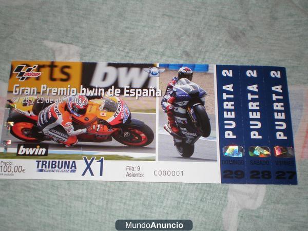 ENTRADA MOTO GP JEREZ 2012