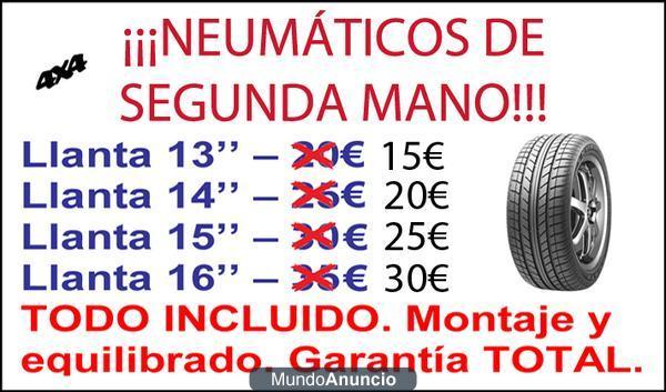 NEUMÁTICOS SEGUNDA MANO SAN MARTIN DE VALDEIGLESIAS - MADRID
