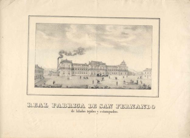 vendo dos litografias de la Real Fábrica de Paños de San Fernando de Henares