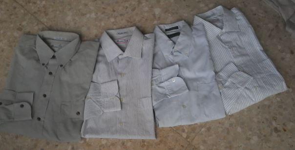 6 camisas algodon cuello cerrado 39 cm. Una a 4 €
