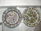 Duo de 2 platos de cerámica en técnica de cuerda seca - mejor precio | unprecio.es