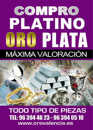 compra de platino, oro y plata. ORO VALENCIA