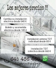 Instalaciones eléctricas valencia 645 436 460 Boletines, Reparaciones , Instalaciones TDT. - mejor precio | unprecio.es