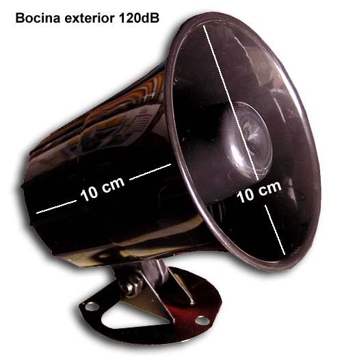 Bocina para alarma exterior o interior de gran potencia 120dB