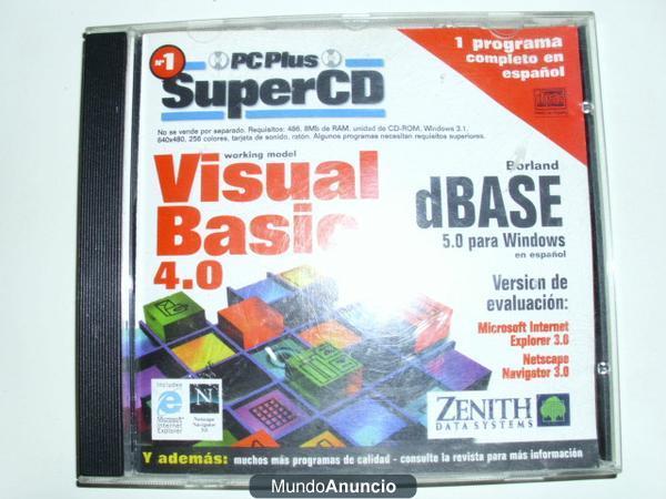 Vendo cd original pc plus, contiene: visual basic 4. 0, dbase 5, 0 para windows, microsoft internet esplorer 3. 0, nestc