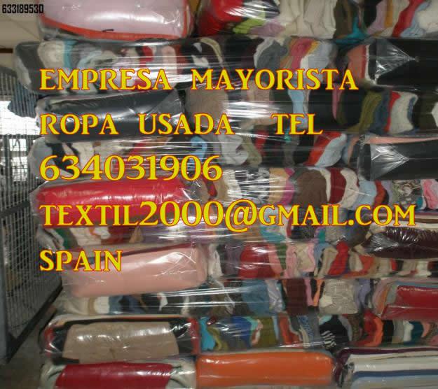 mayoristas ropa usada empresas  tel  634031906