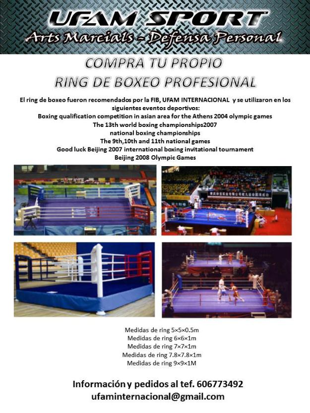 Ring de boxeo profesional