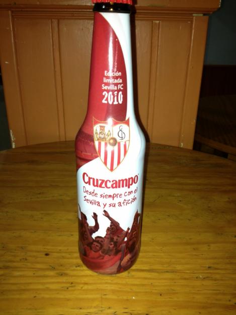 botella de coleccion de sevilla futbol club