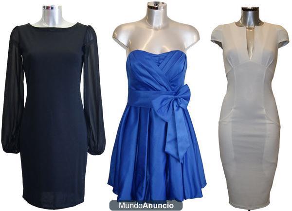 3  vestidos de fiesta nuevos: seda,chifon y elastano