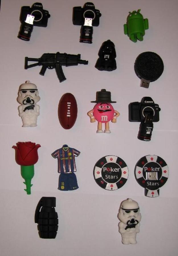 Se venden pen drives con formas originales de 8 GB