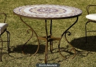 Mesa de forja con mosaico para jardin de Fusta i Ferro - mejor precio | unprecio.es