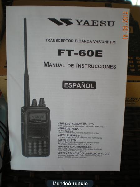Se venden 2 emisoras portatiles Yaesu FT-60E