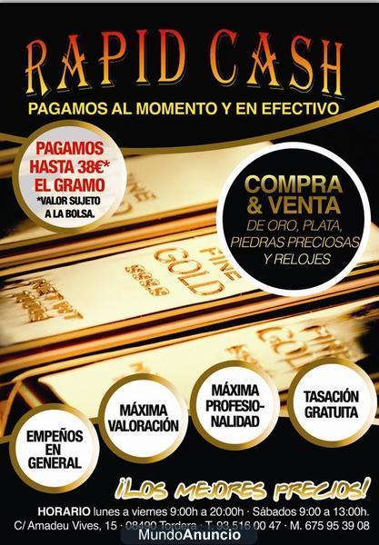 Rapidcash Compra de oro 38€/gramo