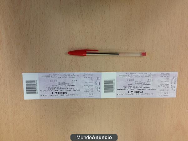 VENDO BOLI BIC Y REGALO 2 ENTRADAS FORMULA 1 CIRCUIT CATALUNYA