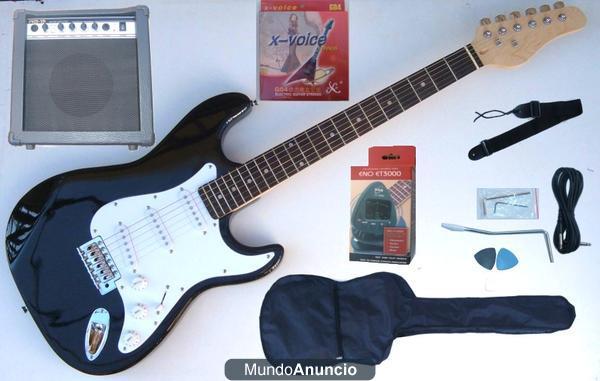 GUITARRA ELÉCTRICA+AMPLIFICADOR+PACK COMPLETÍSIMO