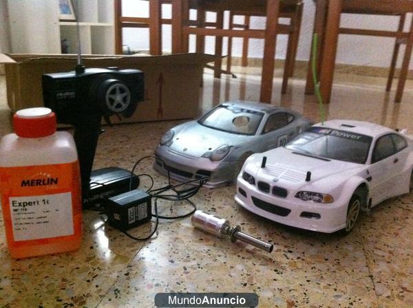 Coche teledirigido de marca hobao gasolina con 2 carcasas, escala 1:10