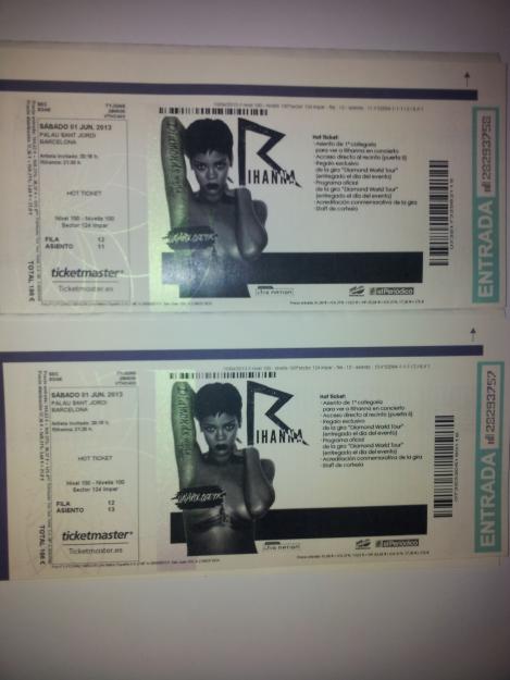 Entradas concierto Rihanna Barcelona 2013