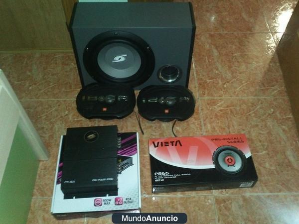 ETAPA 800W CON SUBWOFER 600W, Y ALTAVOCES -