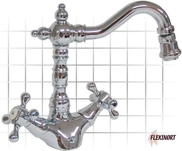 Flexinort - Grifería Bidé rustico caño alto 3112C Cromo