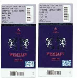 Dos entradas la UEFA Champions League Final 2011 VIP Entradas