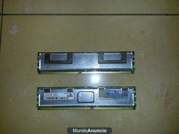 Vendo 2 memorias ram 1gb DDR2 con disipador