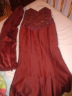 Vestido noche, fiesta, cocktail burdeos M-9 talla M - mejor precio | unprecio.es