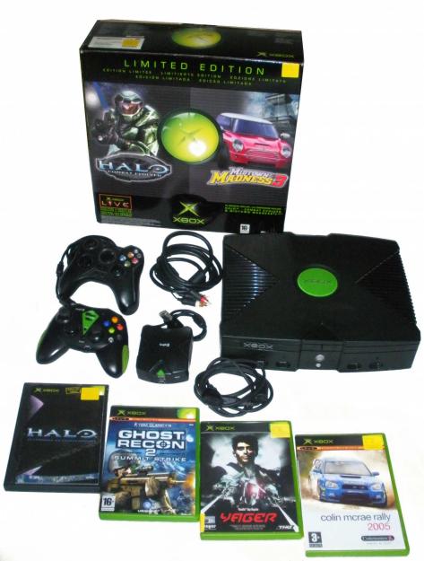 Xbox + 2 mandos + 4 juegos