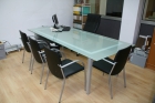 Se vende mesa nueva de cristal y aluminio, Liquidación de tienda - mejor precio | unprecio.es