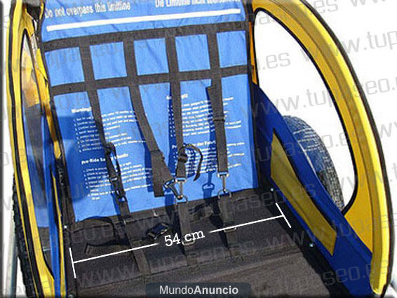 remolque de bicicleta nuevo con accesorios