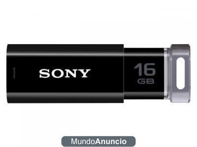 Sony 16GB USM-P, 16 GB, USB 2.0, capless, Negro, 9 g, 8.8 mm