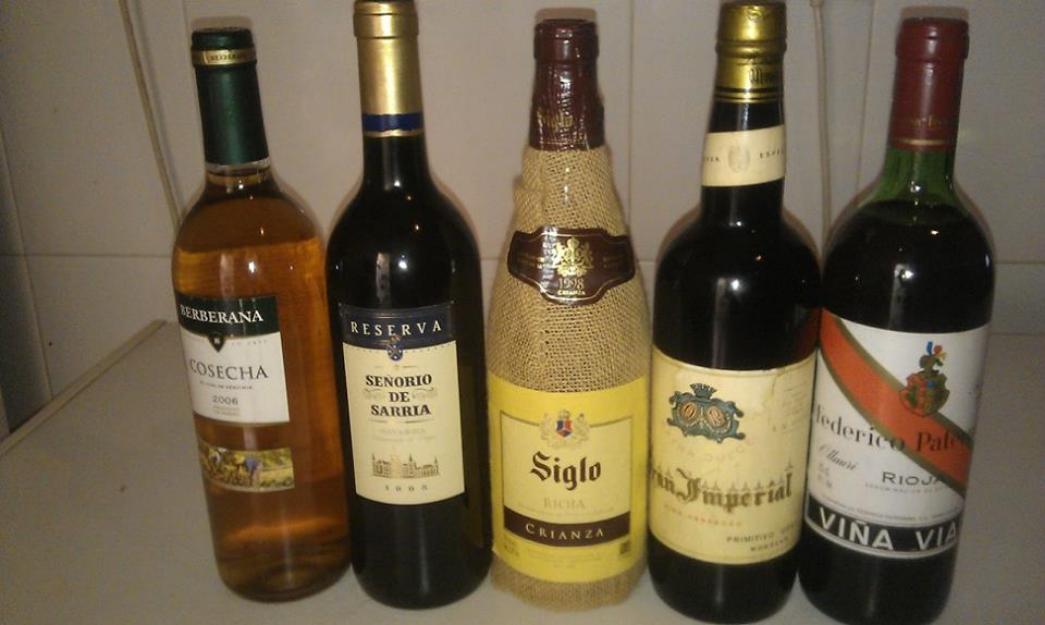 vendo lote de vinos en perfecto estado de conservacion