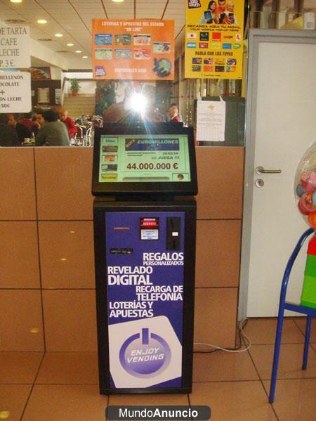 Enjoy-vending: Loterías, recargas, revelado... máquina automática