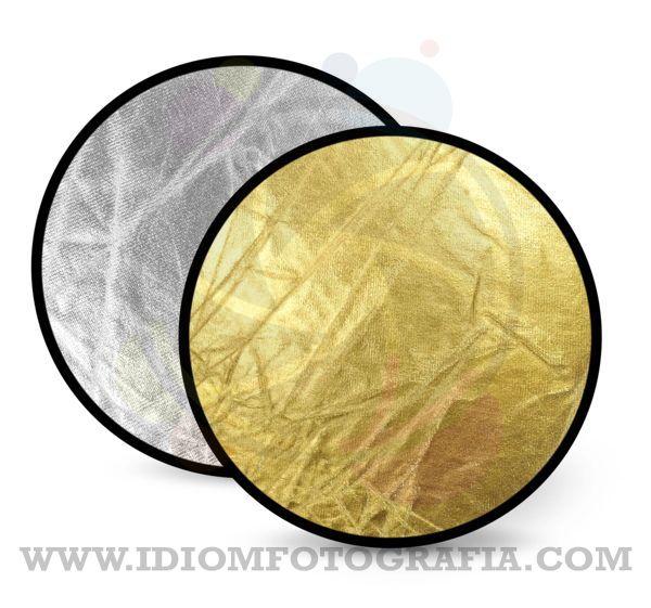 Reflector plegable redondo 2 en 1 de 110cm de diametro