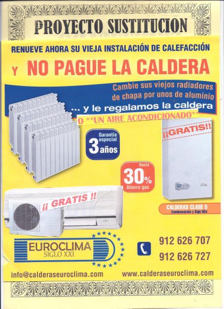 Pidamos una caldera de gas y se la lleva de regalo  este mes con una promoción