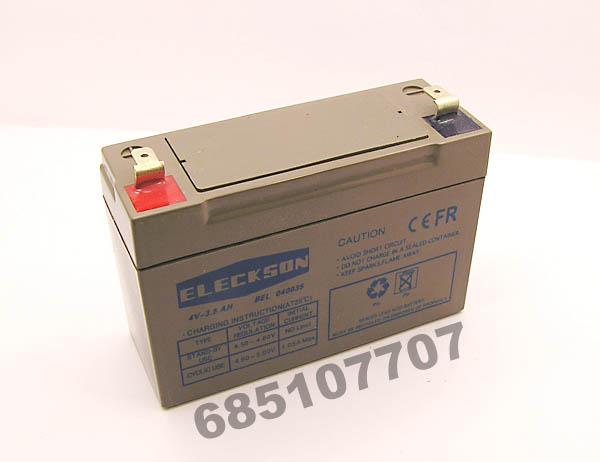Bateria recargable 4 voltios Ni/Cad 3,5 amperios