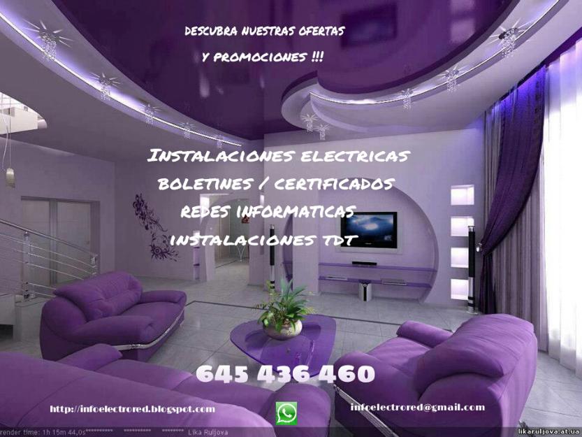 Instalaciones eléctricas valencia 645 436 460 Boletines, Reparaciones , Instalaciones TDT.