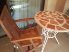 Venta mesa de mármol y 4 sillas de teka terraza, impecables! - mejor precio | unprecio.es
