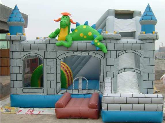 Bouncy castles and water games for children amusement