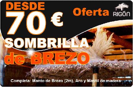 Oferta Sombrillas de Brezo desde 70€