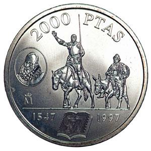 ¡ocasion moneda de plata de 2000 pesetas del año 1.997