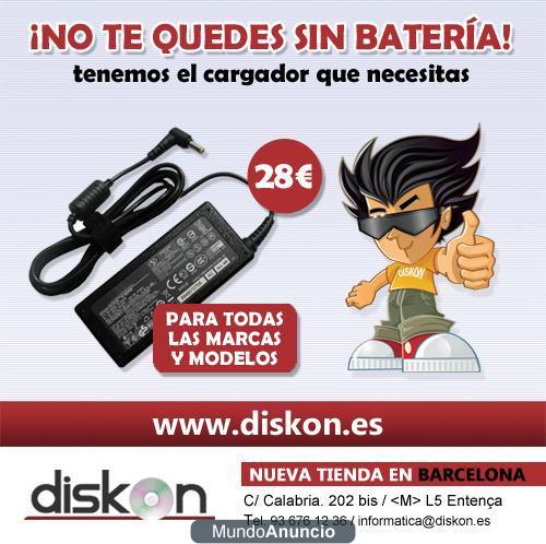 CARGADOR PARA PORTÁTIL  HP / ACER / COMPAQ / IBM / LG / TOSHIBA / SAMSUNG... - ( Tienda Barcelona )