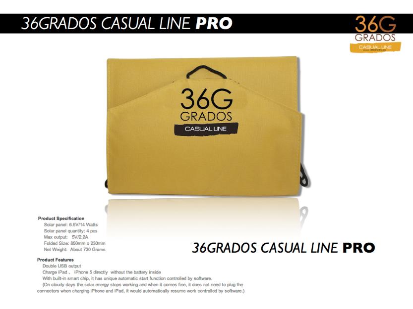 Cargadores solares-36g casual line pro