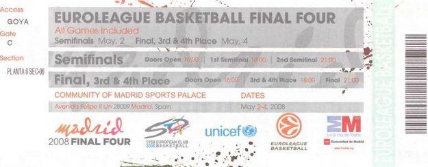 ENTRADAS FINAL FOUR EUROLIGA MADRID