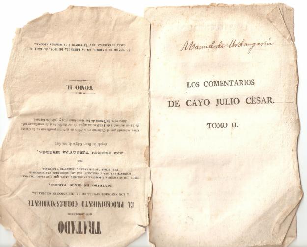 Julio Cesar crónica de las Guerras Civiles ( Libro Siglo XVIII )