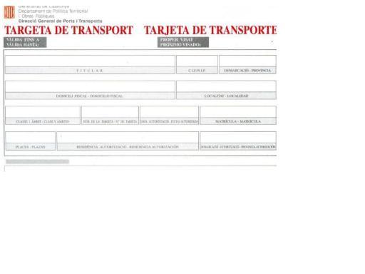 Vendo TARJETA DE TRANSPORTE NACIONAL Y COMUNITARIA año 1995