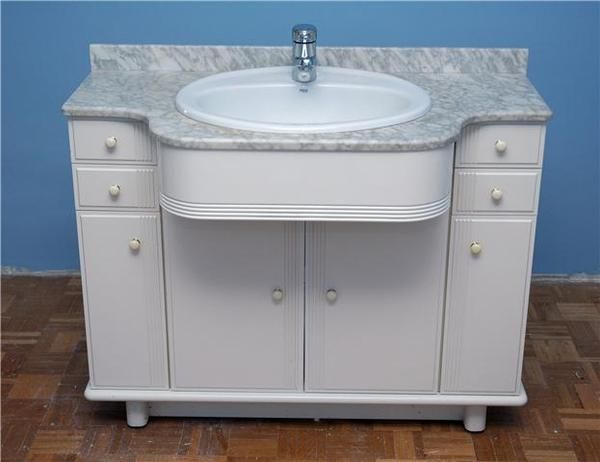 Conjunto de baño, mueble con lavabo, bide y taza de baño