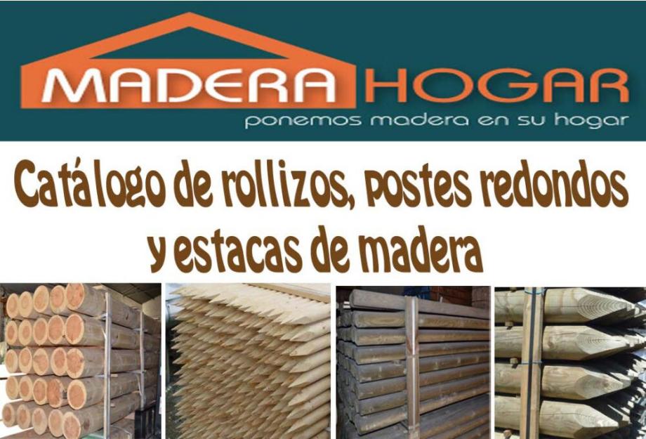 Rollizos, postes redondos y estacas de madera