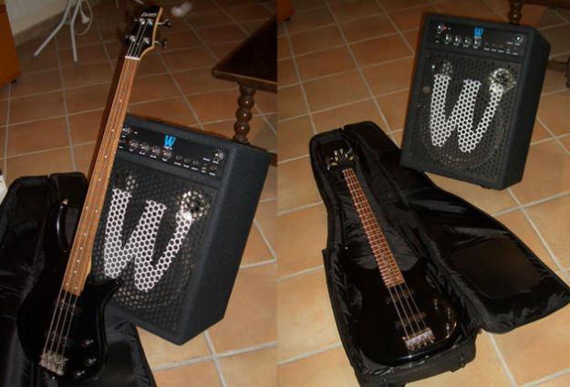 Bajo y ampli 80 watios