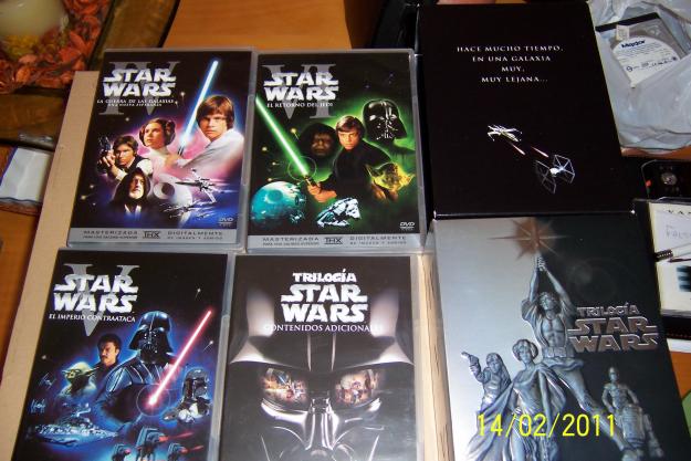 VENDO PACK TRILOGIA STAR WARS 4 DVDS NUEVOS