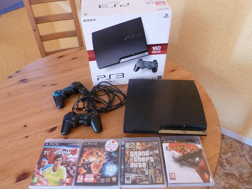 PS3 con caja - 2 mandos + 4 juegos